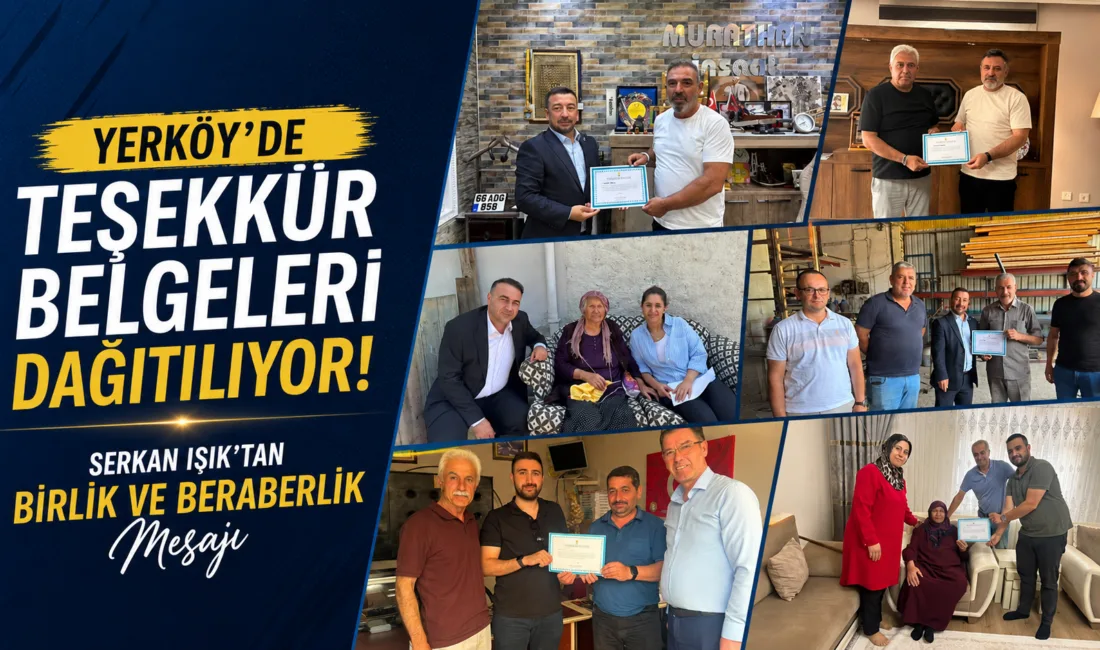 Cumhurbaşkanı Recep Tayyip Erdoğan’ın tensipleriyle hazırlanan teşekkür belgeleri, AK Parti