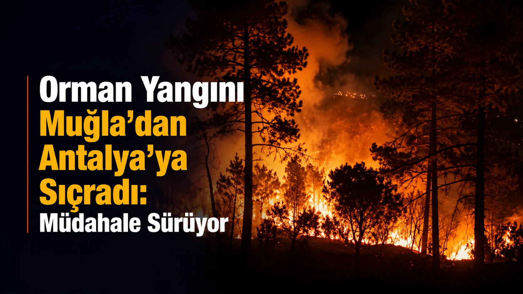 Muğla'nın Seydikemer ilçesinde tarım alanında başlayan orman yangını, şiddetli rüzgarın
