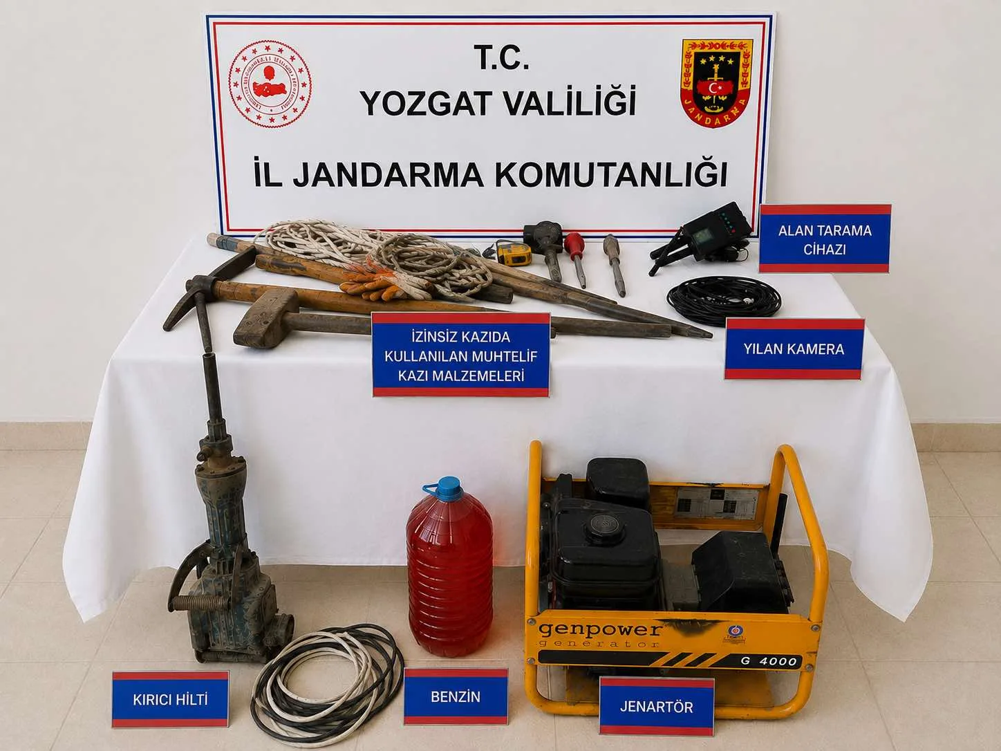 Yozgat'ın Çekerek ilçesinde bulunan sit alanında izinsiz kazı yapılacağı yönündeki