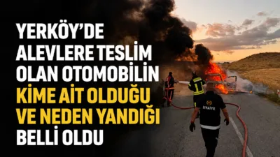 Yerköy'de seyir halindeyken alevlere teslim olan otomobilin yangın çıkış nedeni