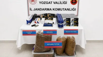 Yozgat’ın Yerköy ilçesinde kaçak tütün ve tütün mamullerine yönelik düzenlenen