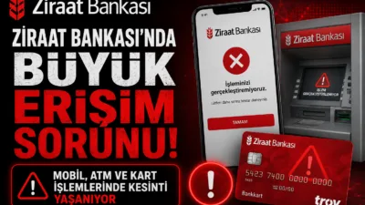 Ziraat Bankası kullanıcıları gece saatlerinden bu yana mobil bankacılık, ATM,