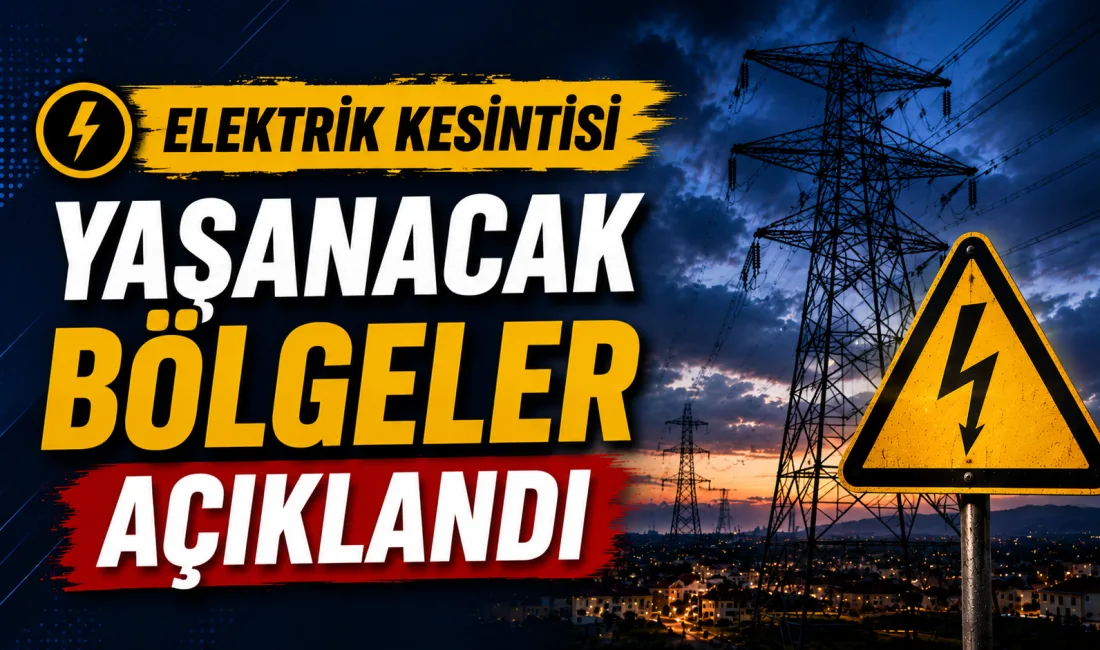 04 Eylül 2026 tarihli programda YOZGAT genelinde elektrik kesintileri yer
