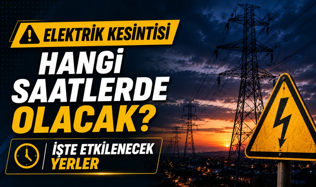 28 Ağustos 2026 tarihli programda YOZGAT genelinde elektrik kesintileri yer