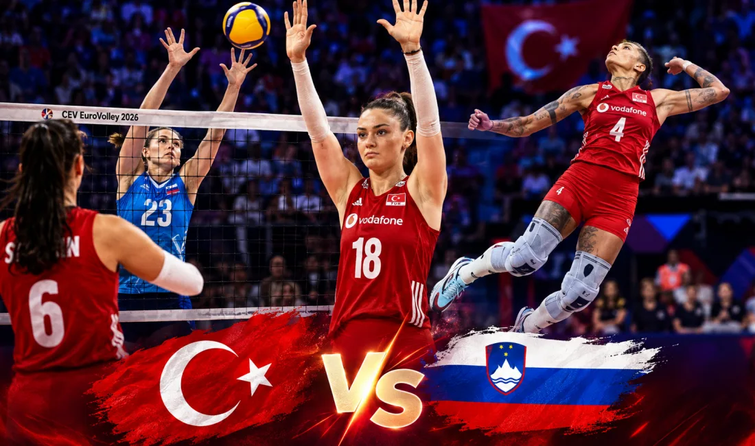 Filenin Sultanları, 2026 Avrupa Kadınlar Voleybol Şampiyonası'ndaki ikinci maçında Slovenya