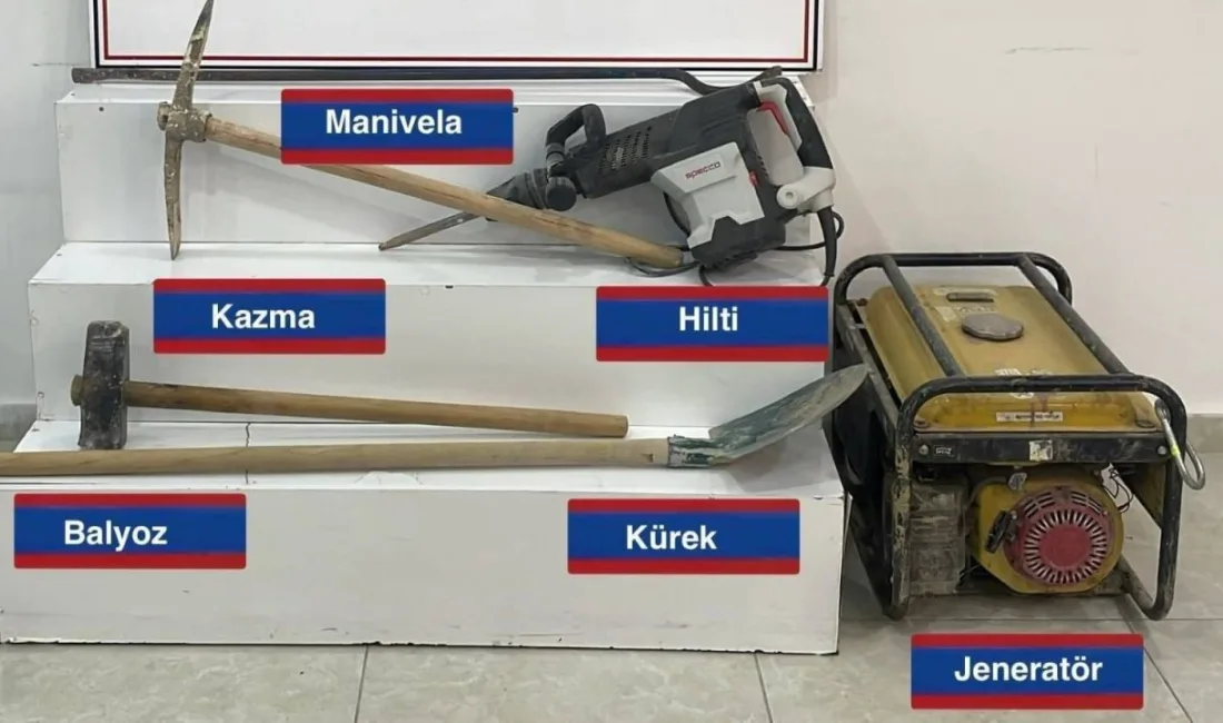 Yozgat'ın Boğazlıyan ilçesinde, 112 Acil Çağrı Merkezi'ne yapılan kaçak kazı