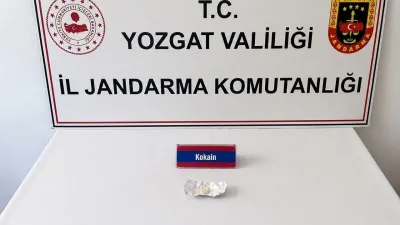 Yozgat'ta Jandarma ve Narkotik ekipleri, bir kişinin uyuşturucu madde kullandığı