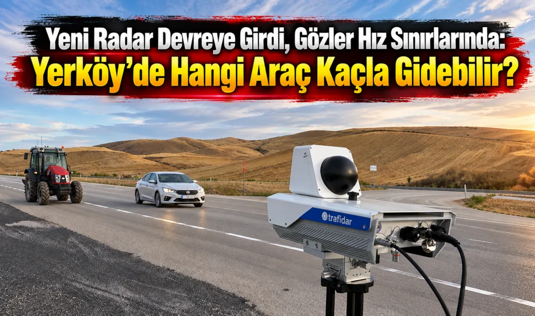 Yerköy’de yeni nesil mobil radarın kullanılmaya başlanmasının ardından araç türlerine