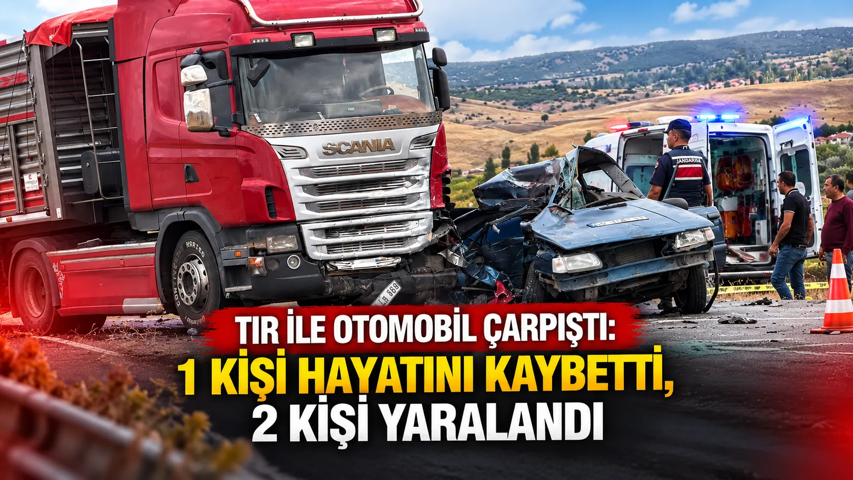 Tır ile otomobilin çarpışması sonucu meydana gelen trafik kazası can