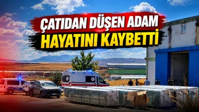 Deponun çatısında tamir çalışması yapan H.K., yüksekten düşerek hayatını kaybetti.