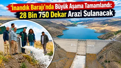 İnandık Barajı Sulaması Projesi’nde yürütülen imalat çalışmalarının tamamlanmasıyla önemli bir