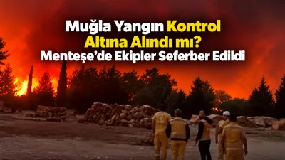 Muğla’nın Menteşe ilçesinde ormanlık alanda çıkan yangına havadan ve karadan