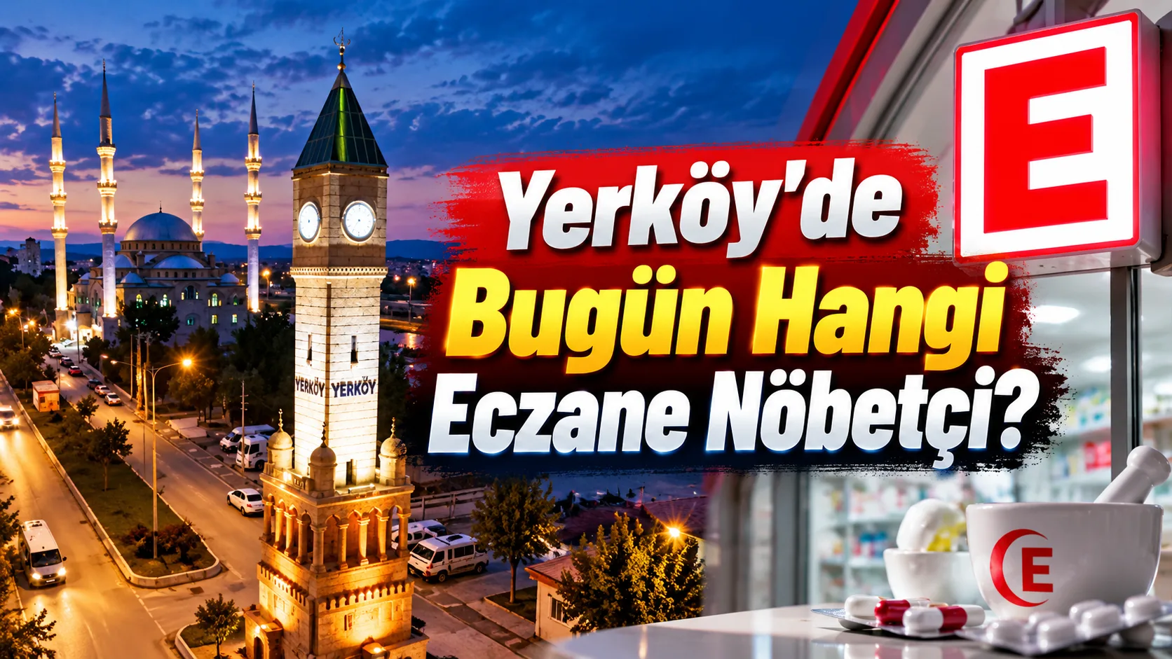 Yerköy’de 30 Eylül Çarşamba günü nöbet hizmeti sunacak Yaşar Eczanesi