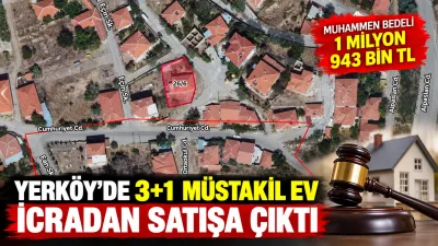Yozgat’ın Yerköy ilçesi Bağlarbaşı Mahallesi’nde bulunan 475 metrekare arsa üzerindeki