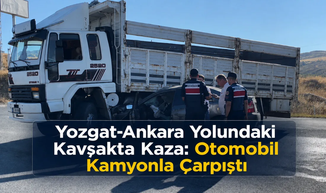 Yozgat-Ankara kara yolu üzerindeki Köseyusuflu köyü kavşağında otomobil ile kamyonun