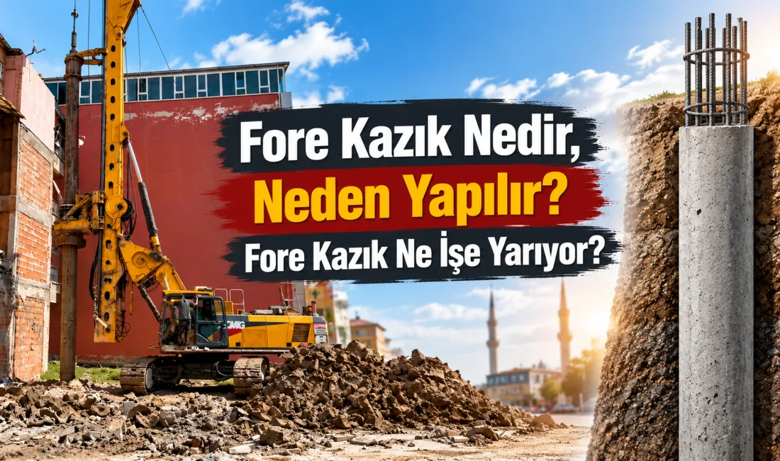 İnşaat alanlarında metrelerce yüksekliğe ulaşan dev makinelerle zeminin derinliklerine yapılan