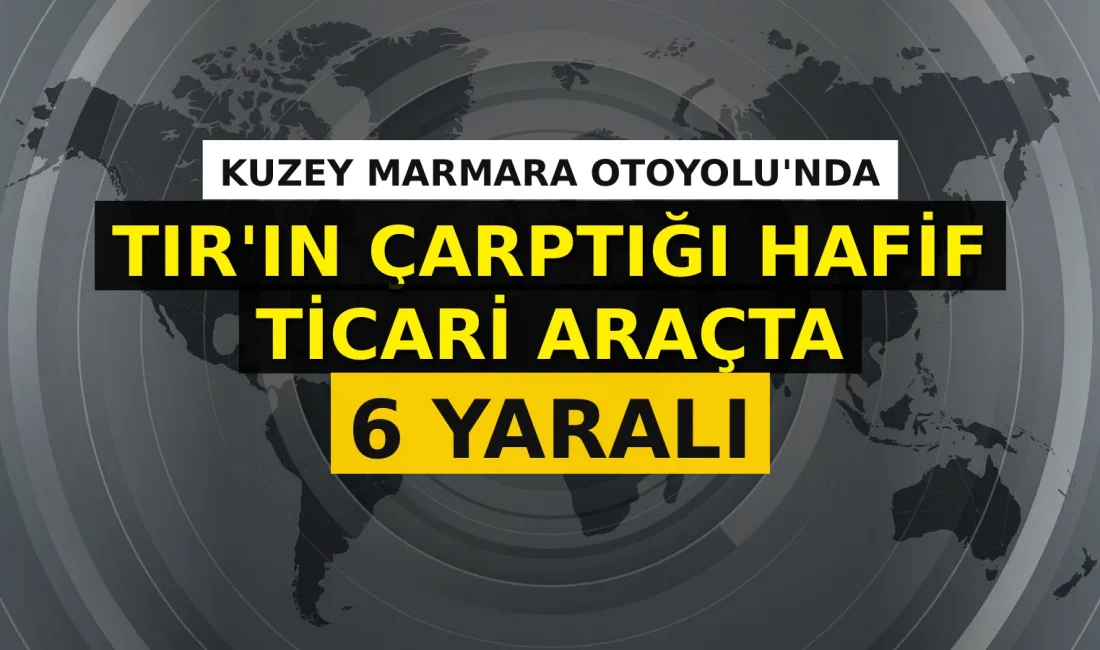 Kuzey Marmara Otoyolu'nun Odayeri gişeleri mevkiinde meydana gelen kazada, TIR'ın