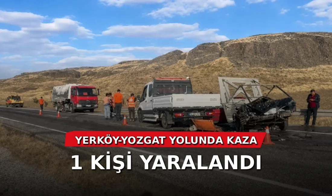 Yozgat yönünde yol çizgisi çalışması yapan kamyonete çarpan Tofaş marka