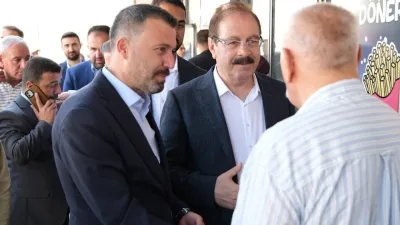 Yozgat Milletvekilleri Abdulkadir Akgül ve Süleyman Şahan, Yerköy ilçesinde esnafla