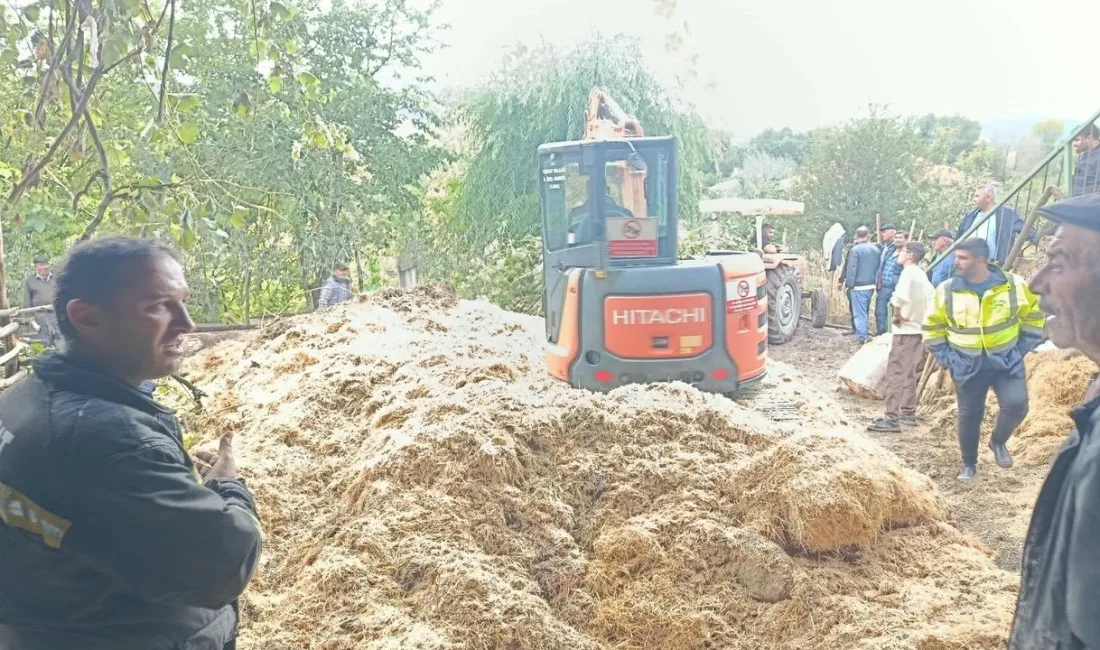 Yozgat'ın Çadırardıç köyünde elektrik kontağından çıktığı belirtilen yangında evdeki eşyalar