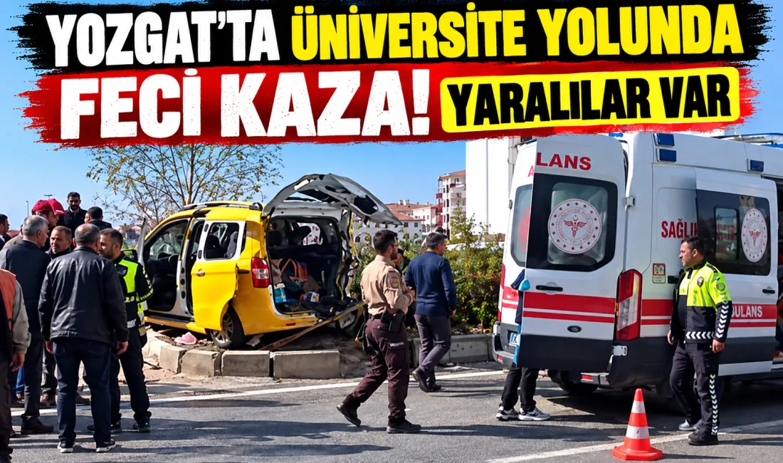 Yozgat’ta Üniversite Yolu üzerinde, Bellona karşısında meydana gelen trafik kazasında