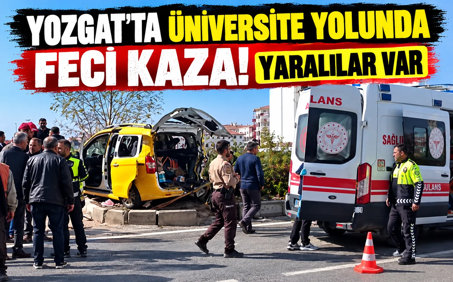 Yozgat’ta Üniversite Yolu üzerinde, Bellona karşısında meydana gelen trafik kazasında