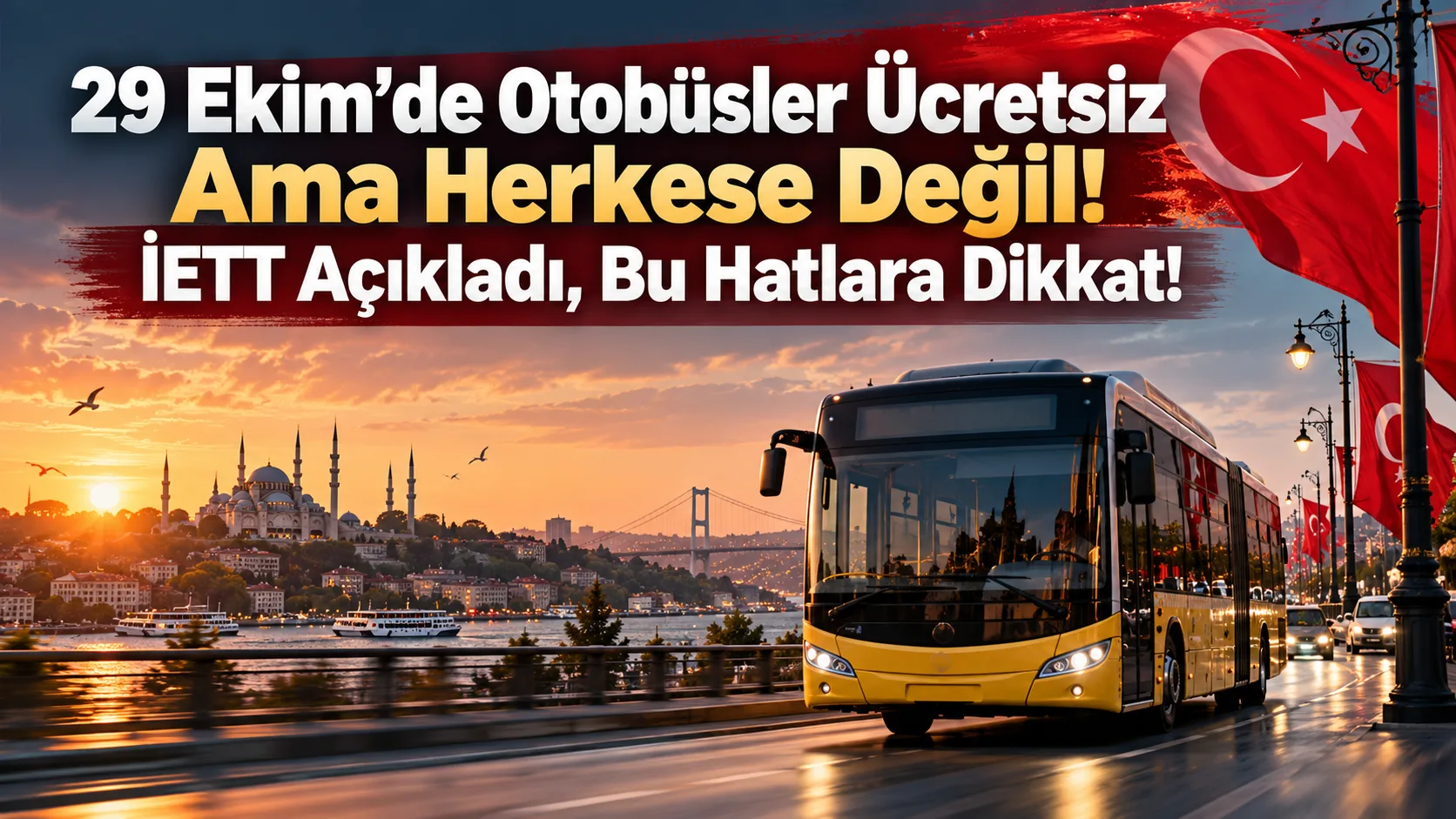 29 Ekim Cumhuriyet Bayramı'nda otobüsler, metro ve metrobüs ücretsiz mi?