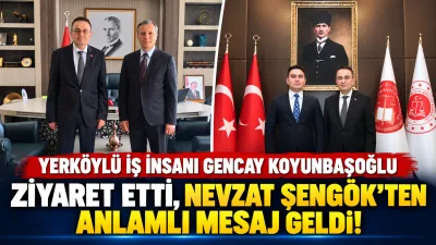 Yerköylü iş insanı Gencay Koyunbaşoğlu, Mersin’de gerçekleştirdiği ziyaretlerde Cumhuriyet Başsavcısı