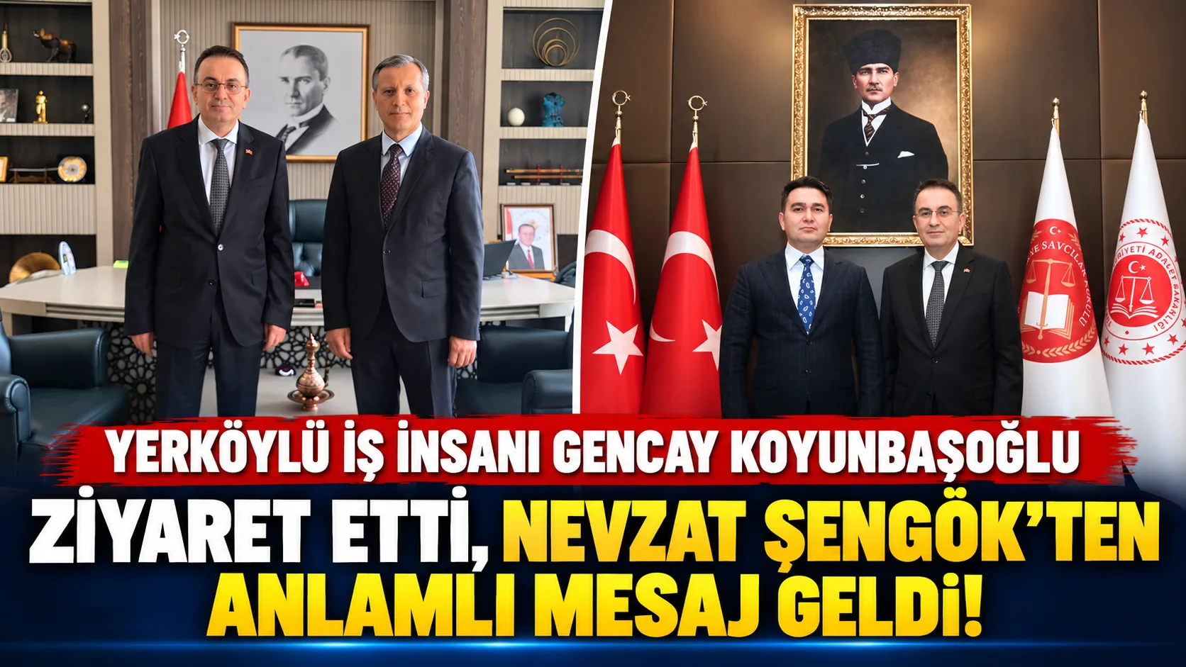 Yerköylü iş insanı Gencay Koyunbaşoğlu, Mersin’de gerçekleştirdiği ziyaretlerde Cumhuriyet Başsavcısı