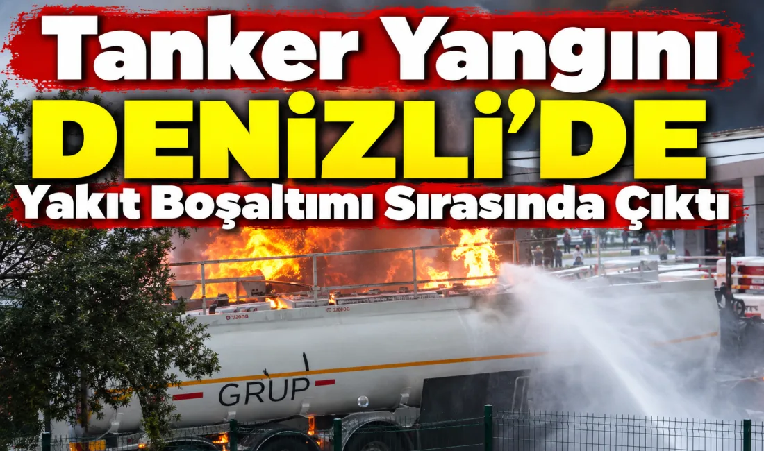 Denizli'nin Pamukkale ilçesindeki bir akaryakıt istasyonunda, yakıt boşaltımı sırasında çıkan