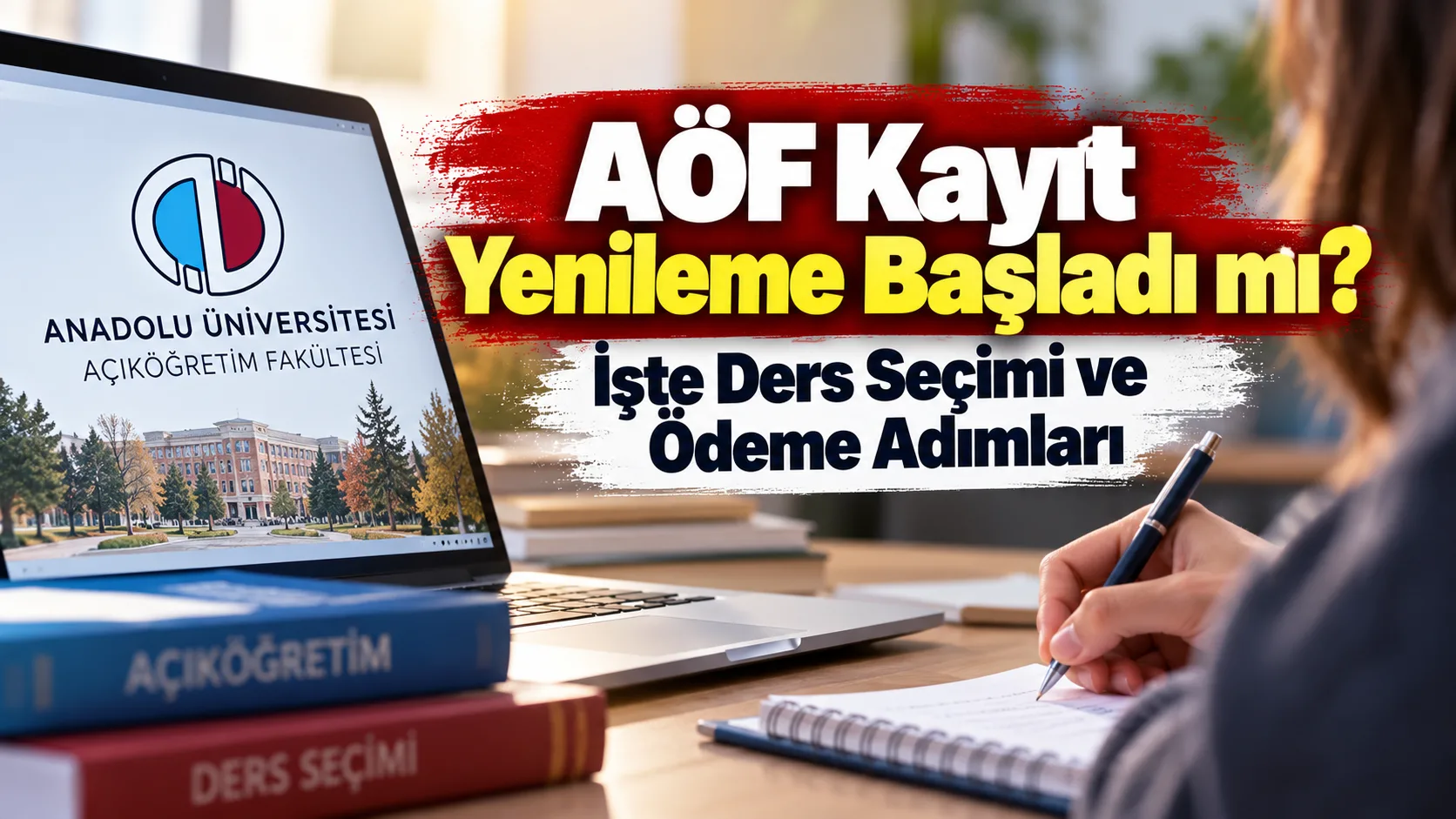 Anadolu Üniversitesi Açıköğretim öğrencileri için 2026-2027 güz dönemi AÖF kayıt