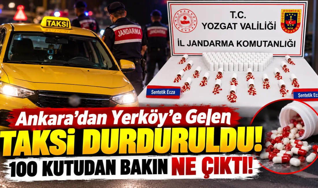 Yerköy’de jandarma ekiplerinin gerçekleştirdiği uyuşturucu operasyonunda, Ankara’dan ilçemize gelen ticari