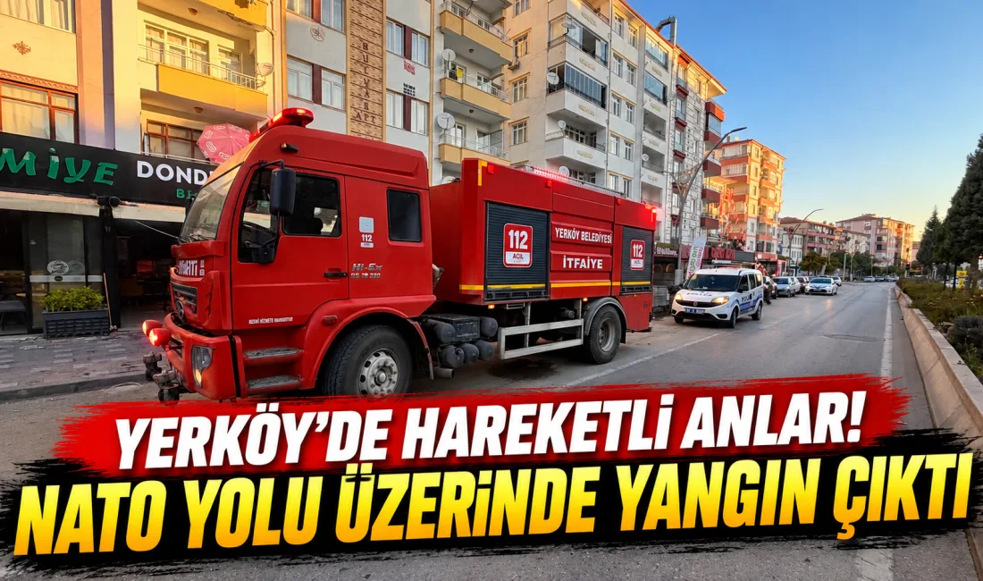 Yerköy Ayanoğlu Mahallesi NATO Yolu üzerinde bulunan kafede yangın çıktı.