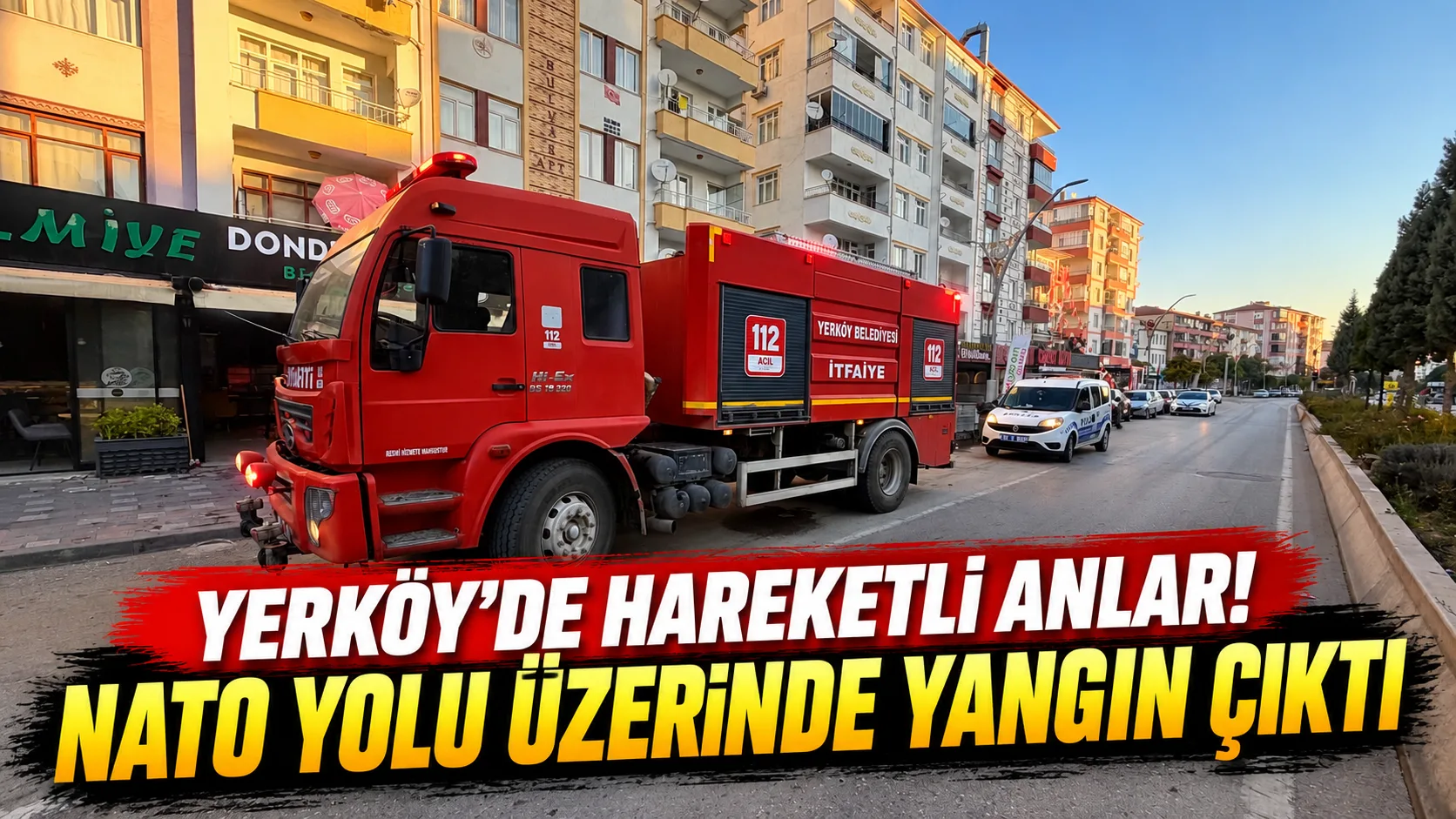 Yerköy Ayanoğlu Mahallesi NATO Yolu üzerinde bulunan kafede yangın çıktı.