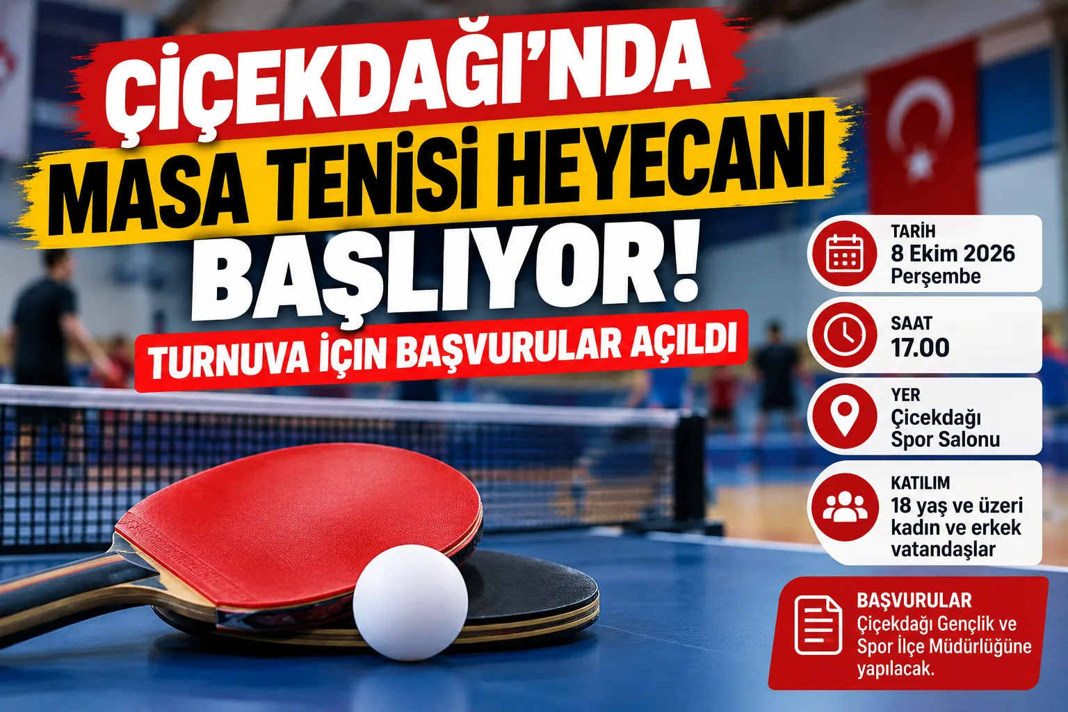 Çiçekdağı’nda Amatör Spor Haftası kapsamında sporseverleri bir araya getirecek masa