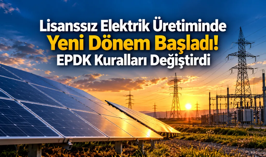 Enerji Piyasası Düzenleme Kurumu (EPDK), lisanssız elektrik üretimi ve elektrik