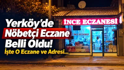 23 Ekim Cuma akşamından 24 Ekim Cumartesi sabahına kadar Yerköy’de