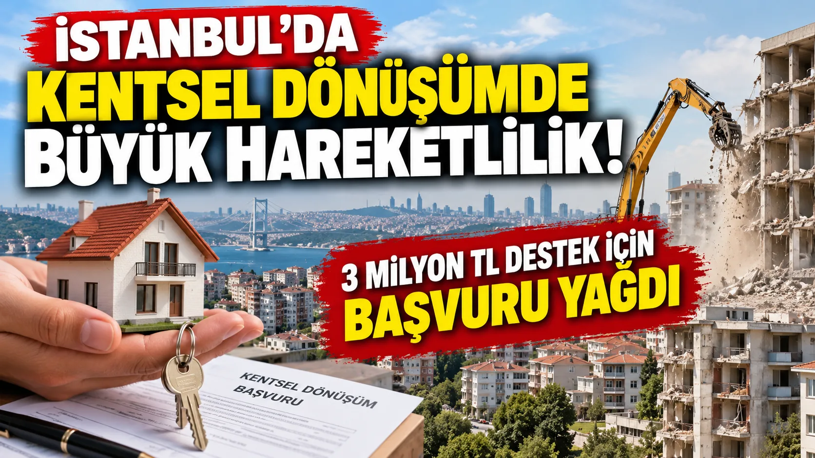İstanbul'da riskli binaların yenilenmesini hızlandırmak amacıyla sunulan 3 milyon TL'ye