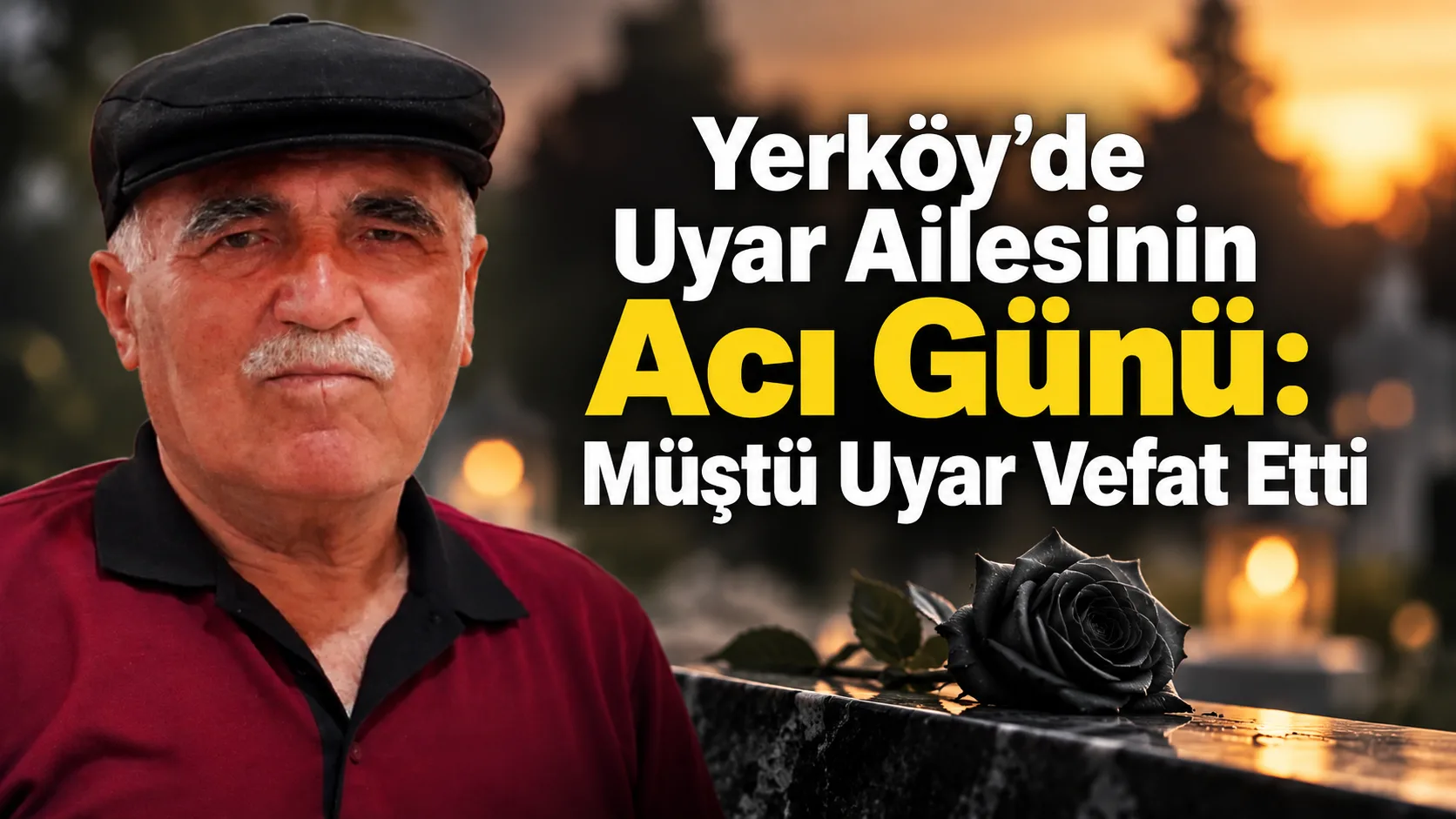 Yerköy Kale Mahallesi sakinlerinden Müştü Uyar hayatını kaybetti. Uyar’ın cenazesi