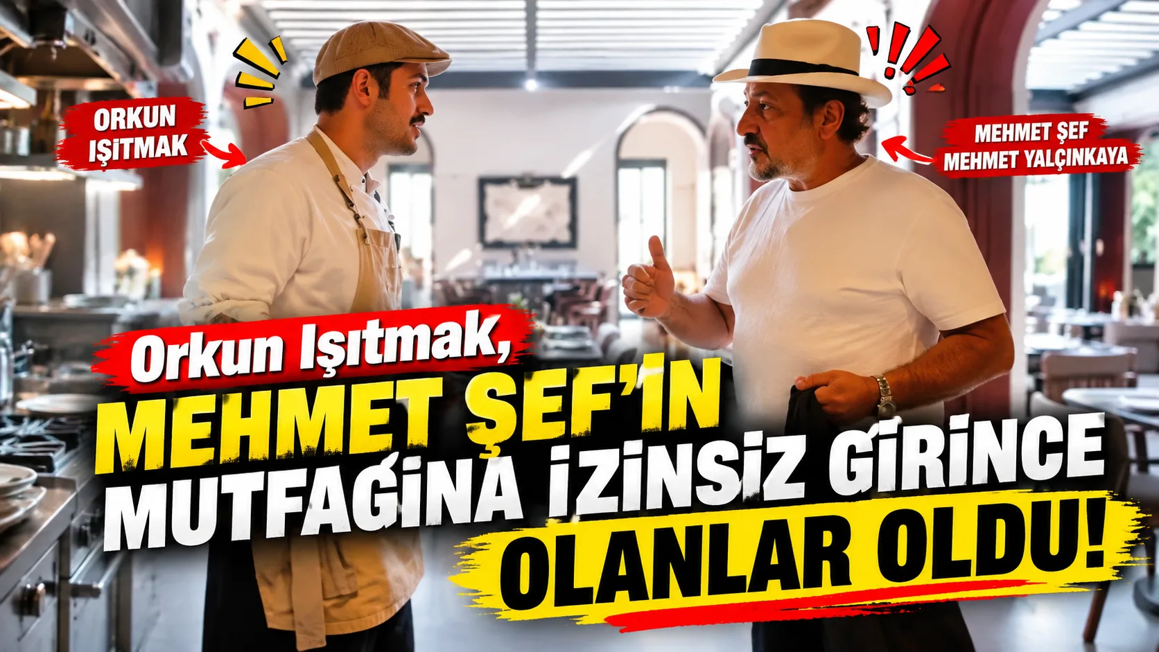 Ünlü içerik üreticisi Orkun Işıtmak, MasterChef jüri üyesi Mehmet Yalçınkaya'nın