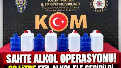 Kaçak ve sahte alkollü ürünlerle mücadele kapsamında gerçekleştirilen operasyonda 30
