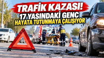 Meydana gelen trafik kazasında, yolun karşısına geçmeye çalışan 17 yaşındaki