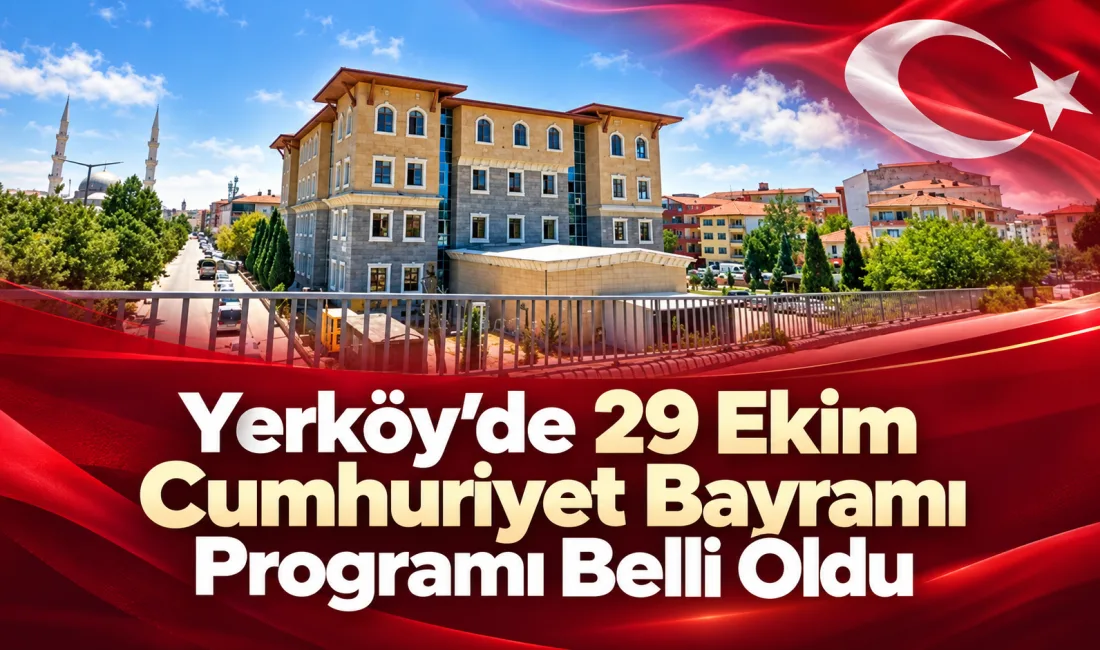 Yerköy’de Cumhuriyet Bayramı kutlamaları kapsamında çelenk sunma töreni 28 Ekim