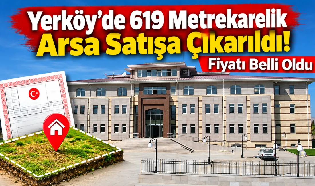 Yerköy’ün Saray köyünde bulunan 619 metrekarelik arsa, 1 milyon 362