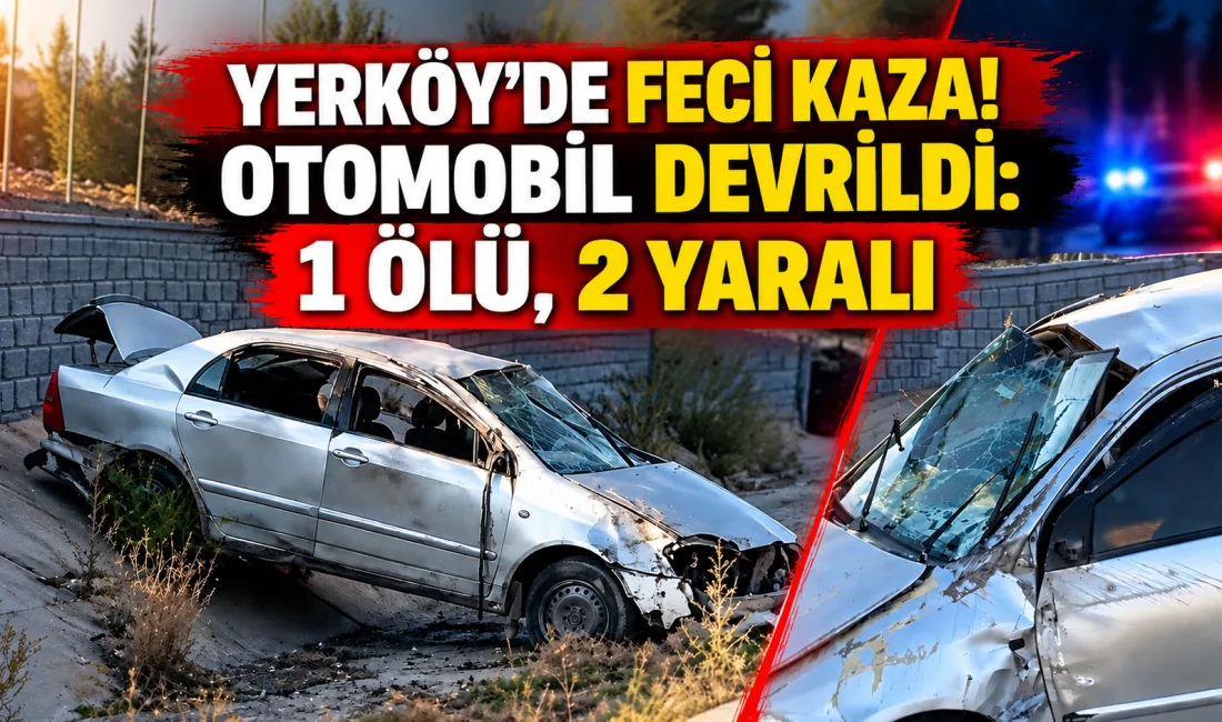 Yerköy ilçemizde Saray köyü çıkışında meydana gelen trafik kazasında 1