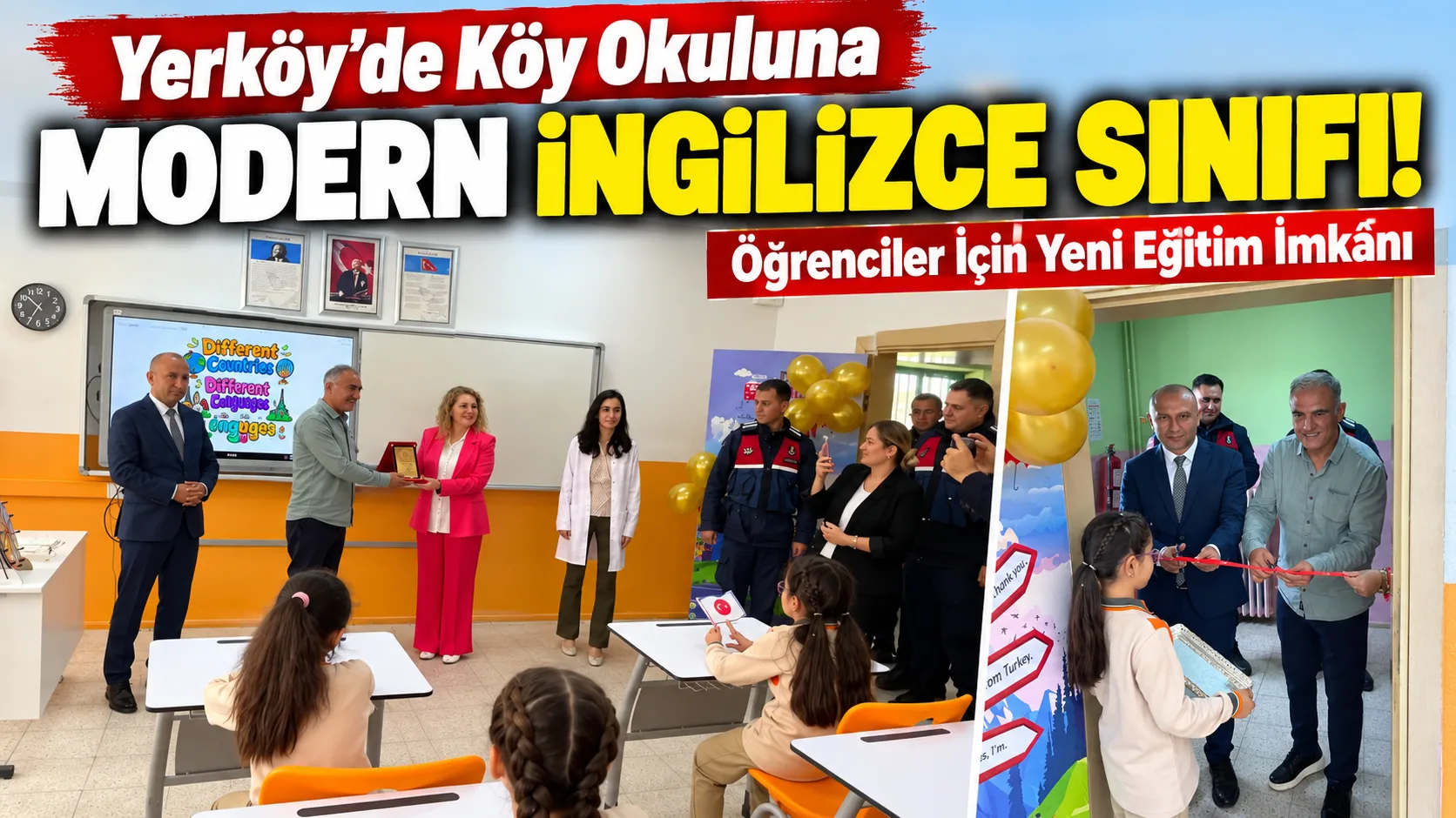 Yerköy’e bağlı Saray köyünde bulunan Saray YİBİTAŞ İlk/Ortaokulu, öğrencilerin yabancı