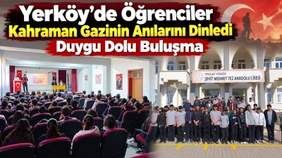 Yerköy’de düzenlenen “Vatan ve Kahramanlık” programında şehit aileleri ve gaziler,