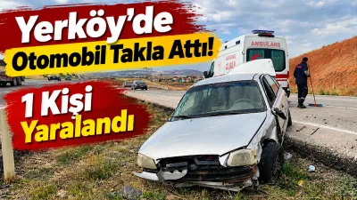 Yerköy’de Bölge Trafik İstasyon Amirliği önünde meydana gelen trafik kazasında,