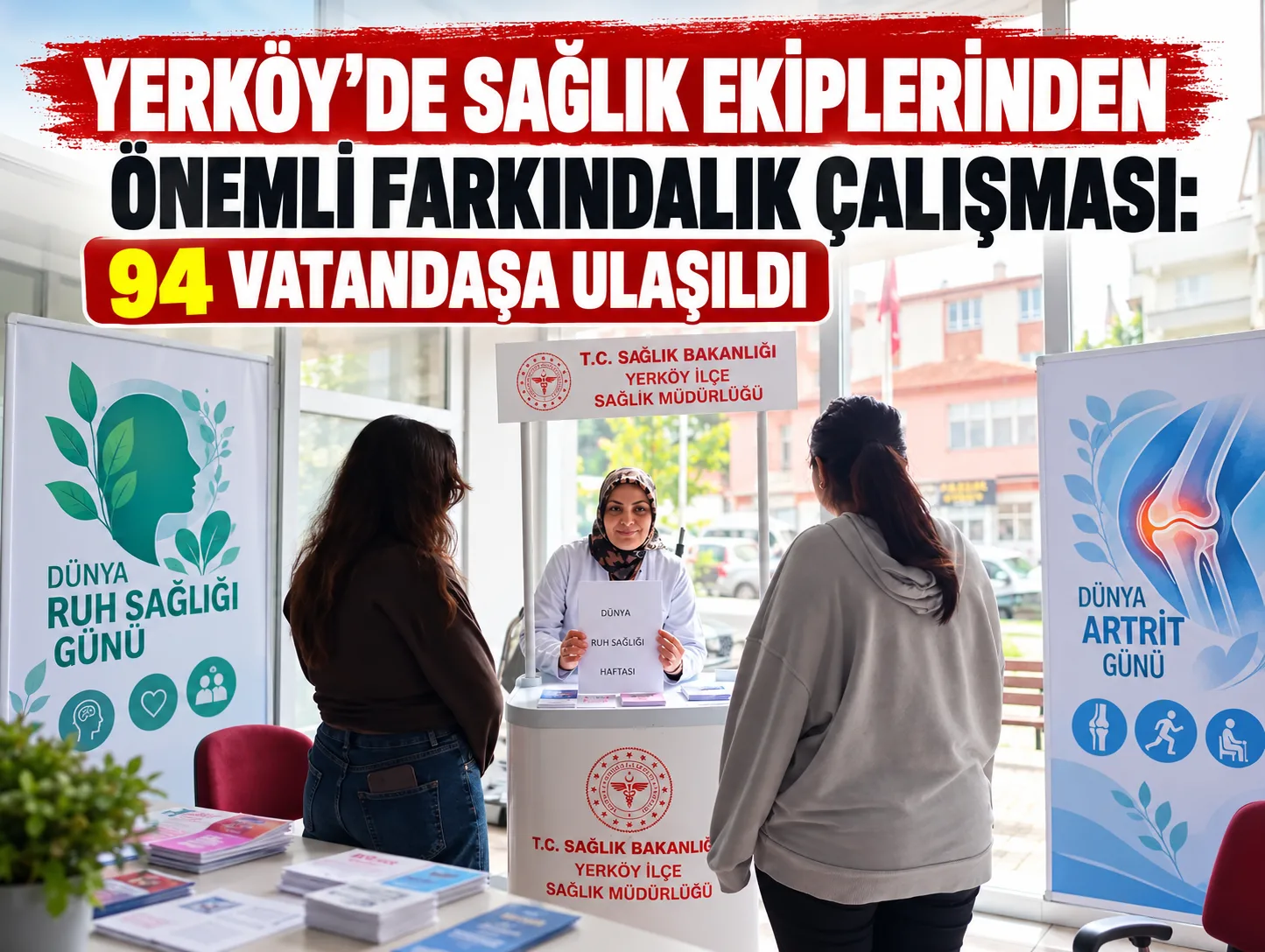 Yerköy İlçe Sağlık Müdürlüğü ekipleri, Dünya Ruh Sağlığı Günü ve