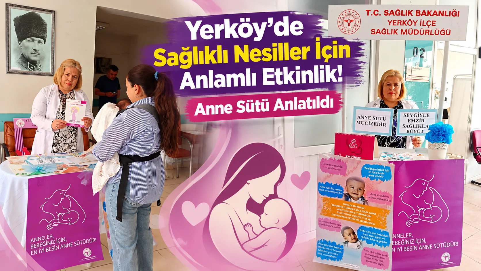 Yerköy İlçe Sağlık Müdürlüğü, anne sütünün bebeklerin sağlıklı büyümesi ve